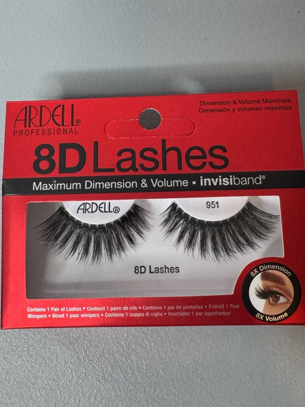 Ardell professional 8D Lashes maximum dimension & volume invisiband 951 dramatic
